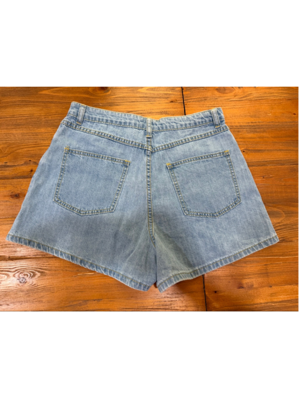 Easel Los Angeles Patchwork Denim Shorts Size M High Rise Boho Festival NWT - Picture 2 of 12